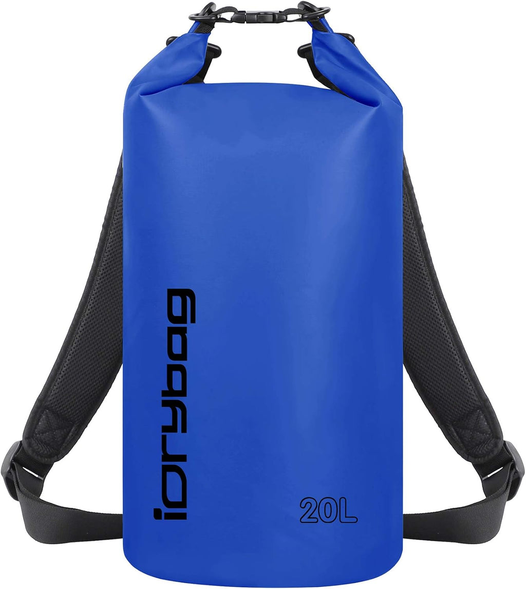 IDRYBAG Dry Bag for Kayaking Waterproof 2L/5L/10L/15L/20L, Small Dry Sack Waterproof Bag for Boating