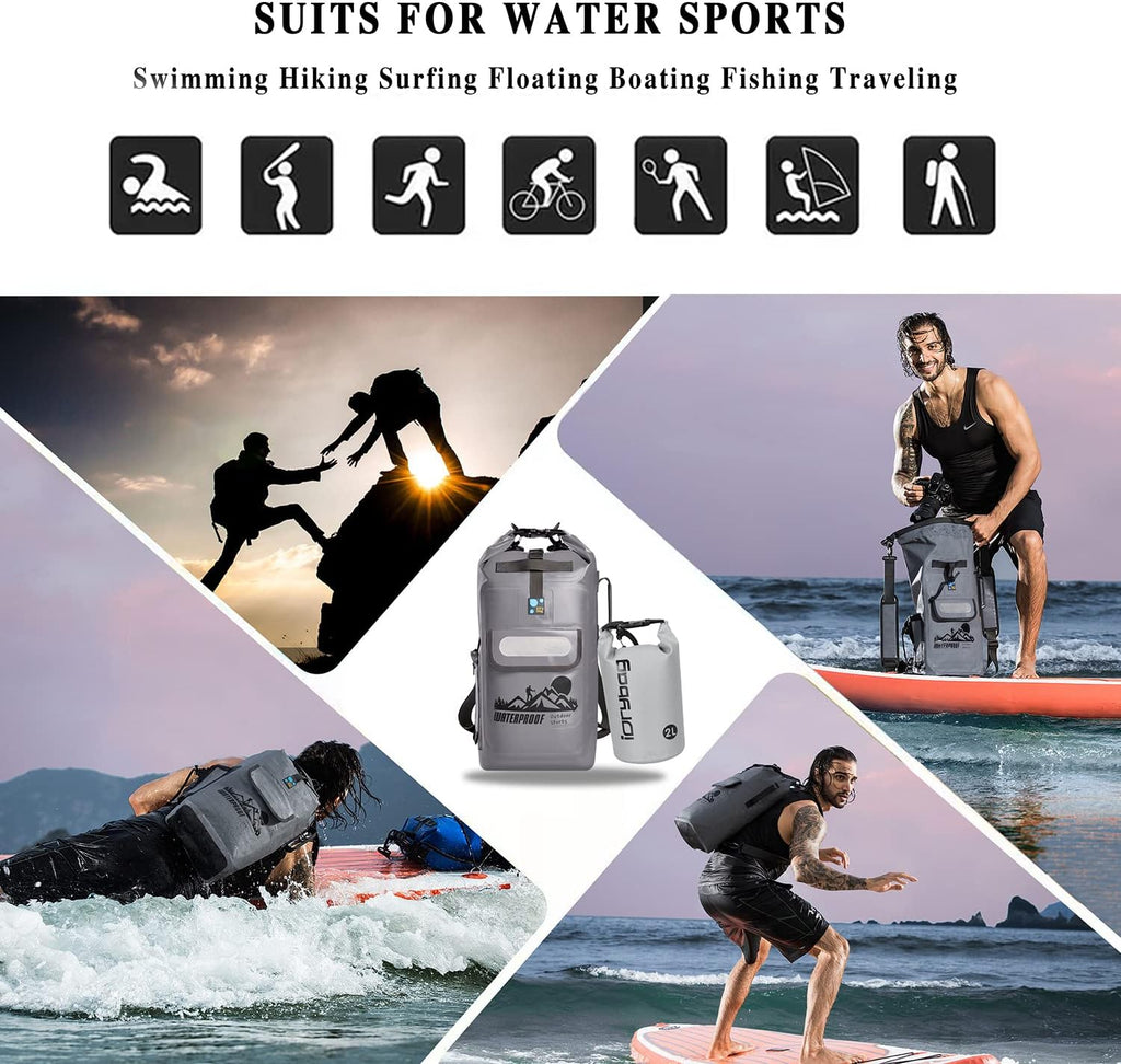 IDRYBAG Dry Bag Backpack Waterproof Floating 20L/30L/40L, Dry Bags Waterproof Backpack for Men, Dry Sack Waterproof Bag